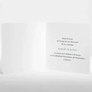 Faire-part de mariage Corse*Faire-part Elégant Hot