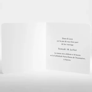 Faire-part de mariage Corse*Faire-part Elégant Hot