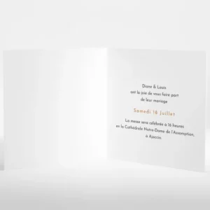 Faire-part de mariage Corse*Faire-part Elégant Hot