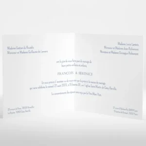 Faire-part de mariage Couronne fleurs blanches*Faire-part Elégant Best