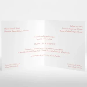 Faire-part de mariage Couronne fleurs blanches*Faire-part Elégant Best