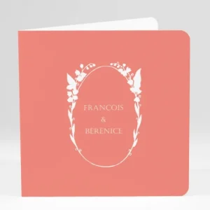 Faire-part de mariage Couronne fleurs blanches*Faire-part Elégant Best