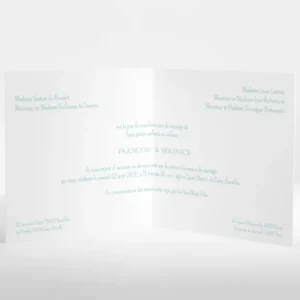 Faire-part de mariage Couronne fleurs blanches*Faire-part Elégant Best