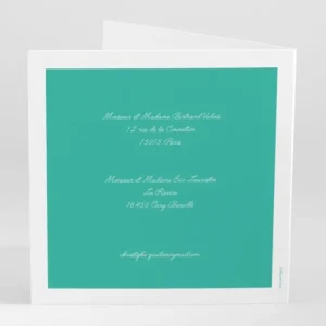 Faire-part de mariage Couronne de feuilles*Faire-part Elégant New