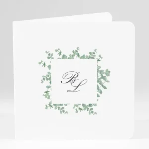 Faire-part de mariage Couronne eucalyptus*Faire-part Elégant Online
