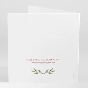 Faire-part de mariage Couronne raffinee*Faire-part Elégant Best