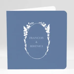 Faire-part de mariage Couronne fleurs blanches*Faire-part Elégant Best