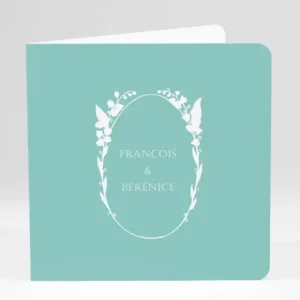 Faire-part de mariage Couronne fleurs blanches*Faire-part Elégant Best
