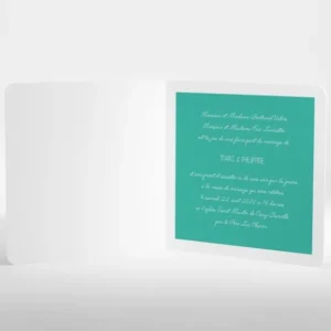 Faire-part de mariage Couronne de feuilles*Faire-part Elégant New