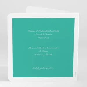 Faire-part de mariage Couronne de feuilles*Faire-part Elégant New