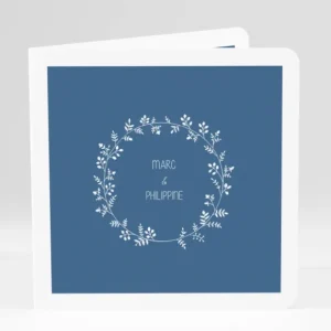 Faire-part de mariage Couronne de feuilles*Faire-part Elégant New