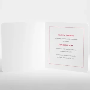 Faire-part de mariage Couronne raffinee*Faire-part Elégant Best