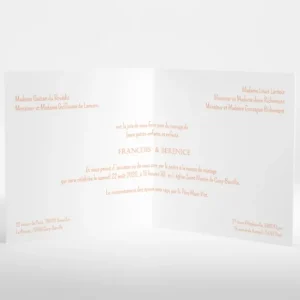 Faire-part de mariage Couronne fleurs blanches*Faire-part Elégant Best