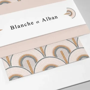 Faire-part de mariage Douce mosaique*Faire-part Elégant Sale