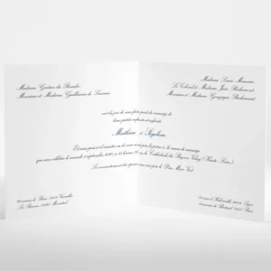Faire-part de mariage Elegant lys couronne*Faire-part Elégant New