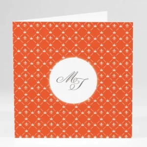 Faire-part de mariage Elegant lys couronne*Faire-part Elégant New
