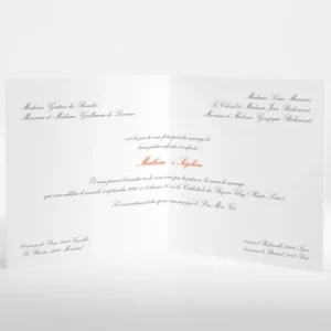Faire-part de mariage Elegant lys couronne*Faire-part Elégant New