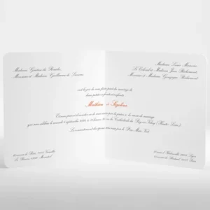 Faire-part de mariage Elegant lys couronne*Faire-part Elégant New