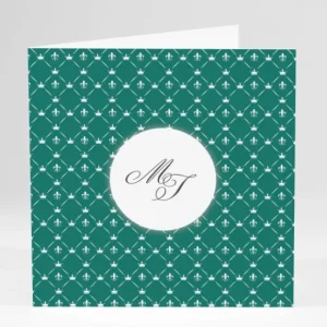 Faire-part de mariage Elegant lys couronne*Faire-part Elégant New
