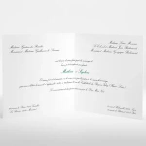 Faire-part de mariage Elegant lys couronne*Faire-part Elégant New
