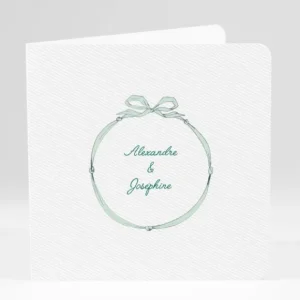 Faire-part de mariage Elegant medaillon drape*Faire-part Elégant Clearance