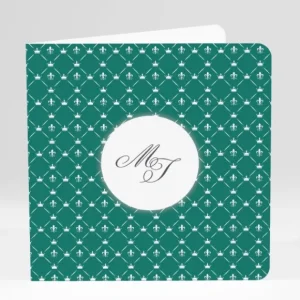 Faire-part de mariage Elegant lys couronne*Faire-part Elégant New