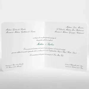 Faire-part de mariage Elegant lys couronne*Faire-part Elégant New