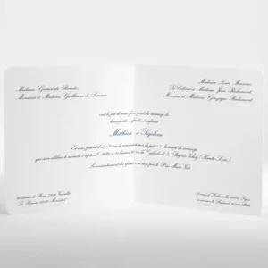 Faire-part de mariage Elegant lys couronne*Faire-part Elégant New