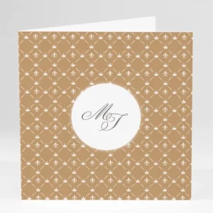 Faire-part de mariage Elegant lys couronne*Faire-part Elégant New
