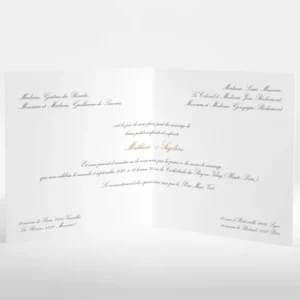 Faire-part de mariage Elegant lys couronne*Faire-part Elégant New
