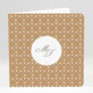 Faire-part de mariage Elegant lys couronne*Faire-part Elégant New