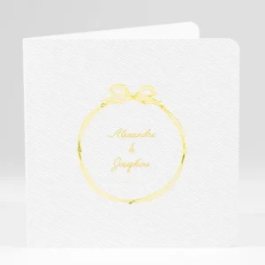 Faire-part de mariage Elegant medaillon drape*Faire-part Elégant Clearance