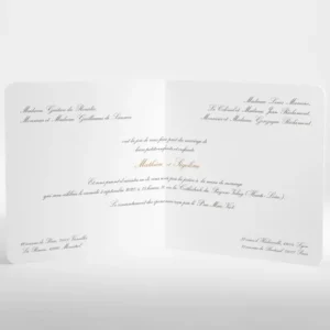 Faire-part de mariage Elegant lys couronne*Faire-part Elégant New