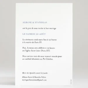 Faire-part de mariage Empreinte*Faire-part Elégant Outlet