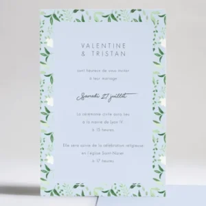 Faire-part de mariage Envolee vegetale*Faire-part Elégant Discount