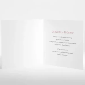Faire-part de mariage Envolee livret*Faire-part Elégant Discount