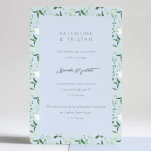 Faire-part de mariage Envolee vegetale*Faire-part Elégant Discount