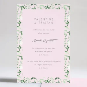Faire-part de mariage Envolee vegetale*Faire-part Elégant Discount