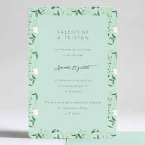 Faire-part de mariage Envolee vegetale*Faire-part Elégant Discount