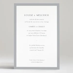 Faire-part de mariage Eternite*Faire-part Elégant Sale