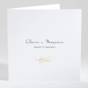 Faire-part de mariage Feuille d'or chic*Faire-part Elégant Online