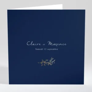 Faire-part de mariage Feuille d'or chic*Faire-part Elégant Online