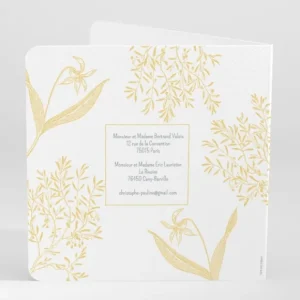 Faire-part de mariage Feuillage chic*Faire-part Elégant Hot