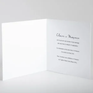Faire-part de mariage Feuille d'or chic*Faire-part Elégant Online