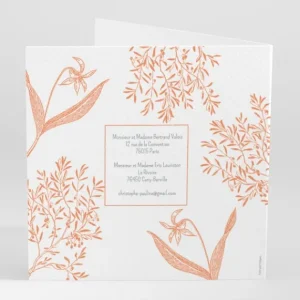 Faire-part de mariage Feuillage chic*Faire-part Elégant Hot