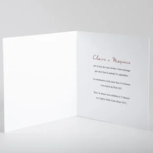 Faire-part de mariage Feuille d'or chic*Faire-part Elégant Online