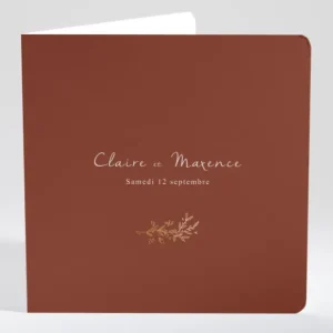 Faire-part de mariage Feuille d'or chic*Faire-part Elégant Online