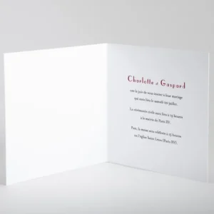 Faire-part de mariage Feuille d'or*Faire-part Elégant Outlet