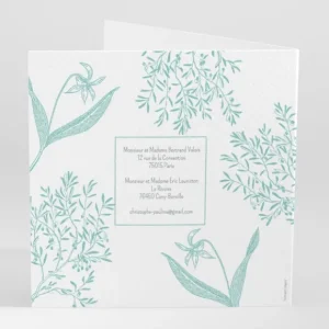 Faire-part de mariage Feuillage chic*Faire-part Elégant Hot