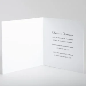 Faire-part de mariage Feuille d'or chic*Faire-part Elégant Online